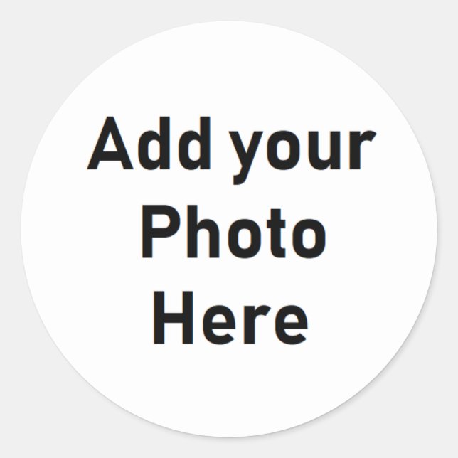 Personalisierte Aufkleber für das runde Foto (Vorderseite)