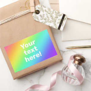 Personalisierte Aufkleber für den Regenbogenfarben