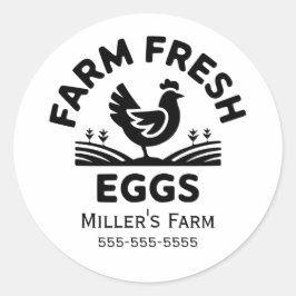 Personalisierte Aufkleber für frische Eier