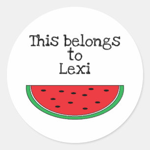 Personalisierte Aufkleber "Watermelon"