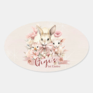 Personalisierte Aufkleber zum Party "Bunny, Chick 