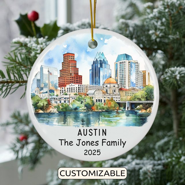 Personalisierte Austin Ornament, Texas Keramik Ornament (Von Creator hochgeladen)