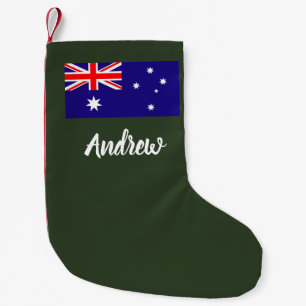 Personalisierte australische Fahne Weihnachtsfeier Kleiner Weihnachtsstrumpf