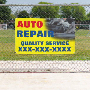 Personalisierte Autowerkstatt-Werbung Banner
