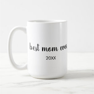 Personalisierte B&W datierte beste Mutter überhaup Kaffeetasse