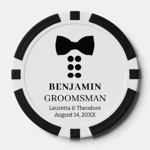 Personalisierte B&W Hochzeit Pokerchips