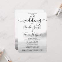 Personalisierte B&W-Seenebel-Kalligrafie-Hochzeit