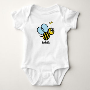 Personalisierte Baby Bee Niedlich Gelbe Hummel Strampler