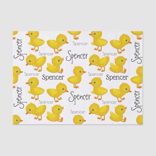 Personalisierte Baby Chicks Papiertücher Seidenpapier (Vorderseite)