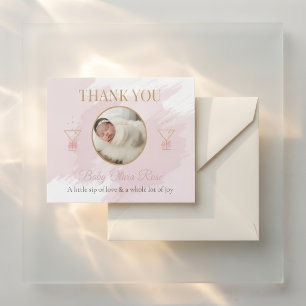 Personalisierte Baby-Dankeskarten mit Foto Mitteilungskarte