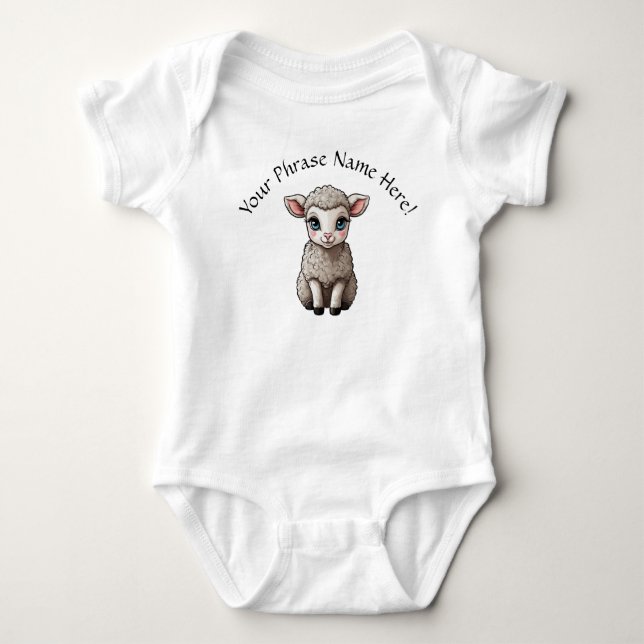 Personalisierte Baby Dusche Lamb Geschenkname Baby Strampler