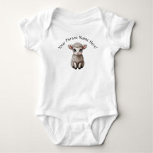 Personalisierte Baby Dusche Lamb Geschenkname