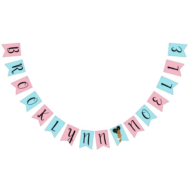 Personalisierte Baby-Duschen-Flagge Wimpelkette (Alle)