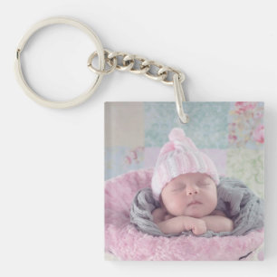 Personalisierte Baby-Familienfoto-Schlüsselanhänge Schlüsselanhänger