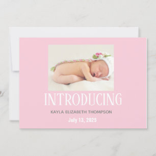 Personalisierte Baby-Foto-Ankündigung Ankündigung