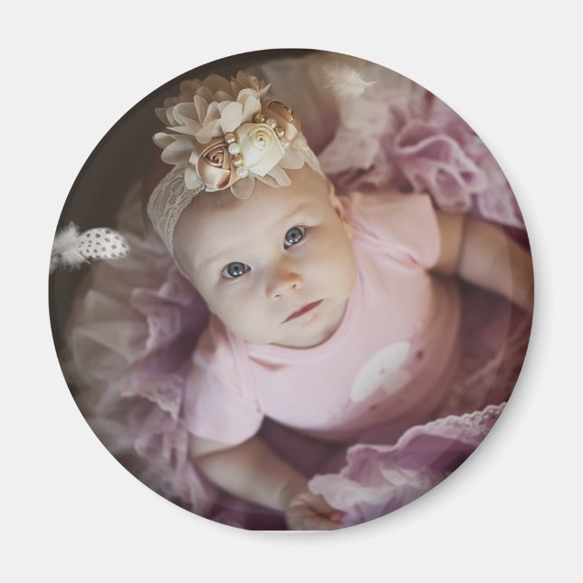 Personalisierte Baby-Foto-Magnete Magnet (Vorne)