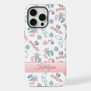 Personalisierte Baby-Krankenschwester-Handyhülle iPhone 15 Pro Max Hülle