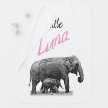 Personalisierte Baby-Mädchen-Decke "wenig Luna "
