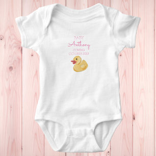 Personalisierte Baby Mädchen Ente Schwangerschaft Strampler