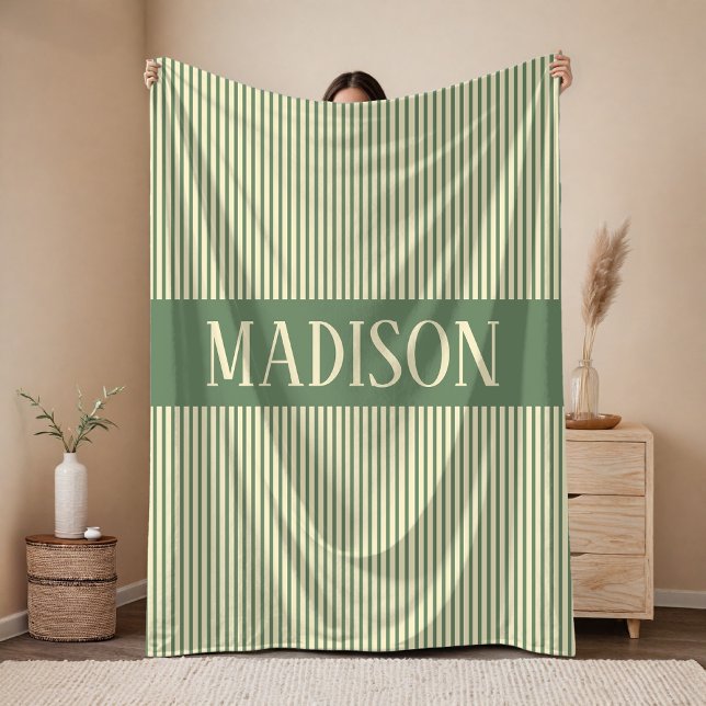 Personalisierte Baby-Name-Weisen-Decke als Geschen Fleecedecke (Striped Pattern Blanket Birthday Gift for Her, Personalized Wedding Blanket for Mr and Mrs)