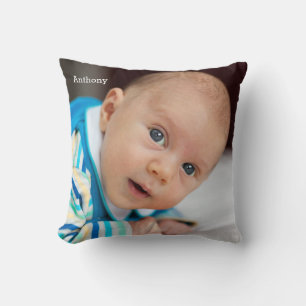 Personalisierte Baby-Throw-Kissen geben Foto und N Kissen