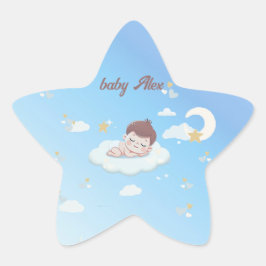Personalisierte Babyaufkleber - Dreamy & Customiza Stern-Aufkleber