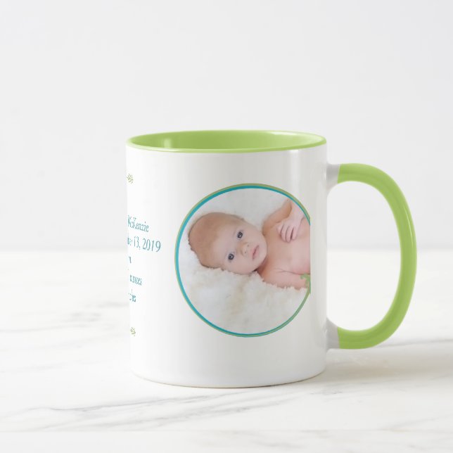 Personalisierte Babyaufnahmen Tasse (Rechts)