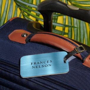 Personalisierte Babyblaue Folie Gepäckanhänger