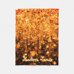 Personalisierte Babydecke mit goldenem falschen Gl Fleecedecke
