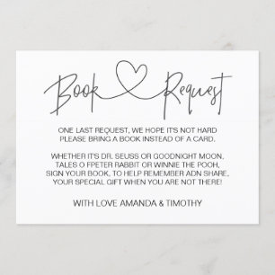 Personalisierte Babydusche Buchkarten Einladung