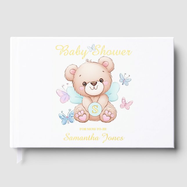 Personalisierte Babydusche Gästebuch (Vorderseite)