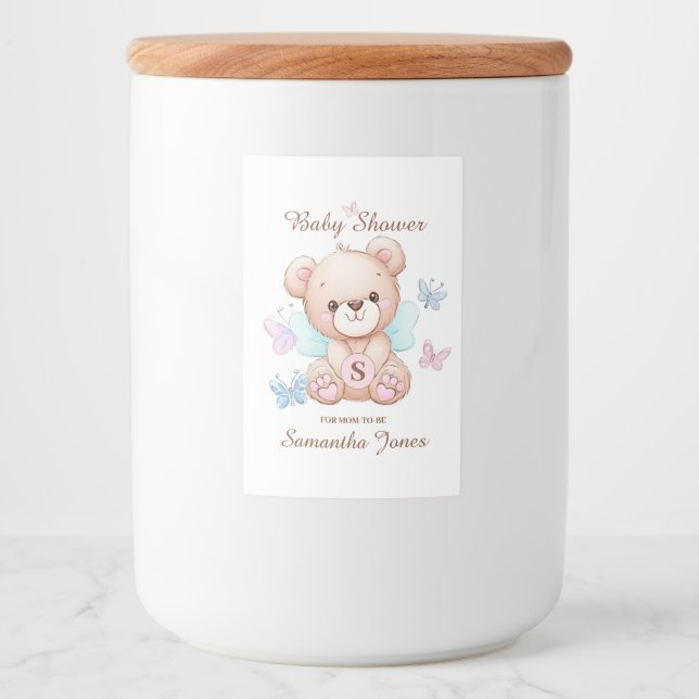 Personalisierte Babydusche Lebensmitteletikett (Vorderseite)