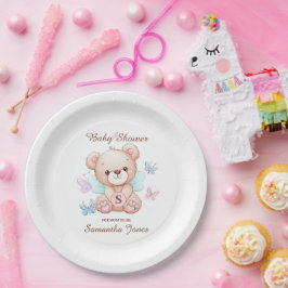 Personalisierte Babydusche Pappteller