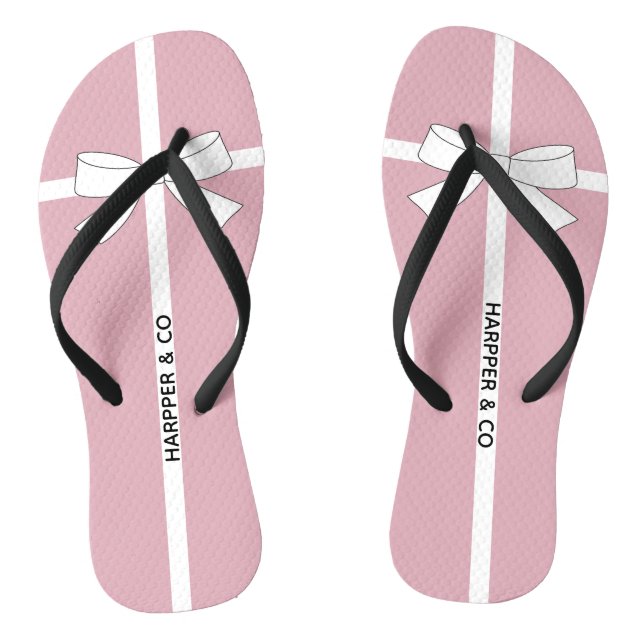 Personalisierte Babydusche Pink Tiara Party Flip Flops (Fußbett)