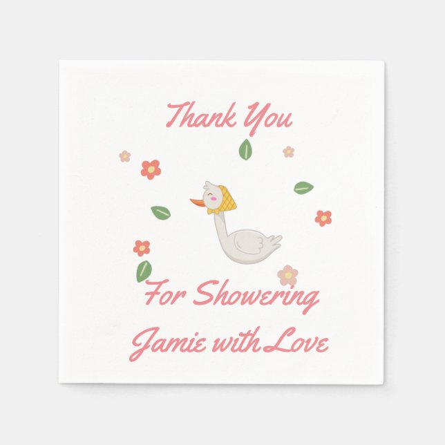 Personalisierte Babydusche Serviette (Vorderseite)