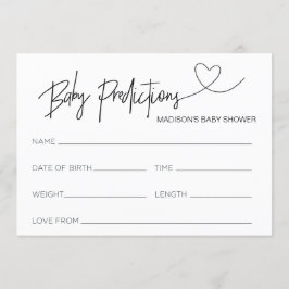 Personalisierte Babydusche-Vorhersagekarten Einladung