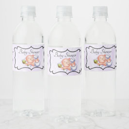 Personalisierte Babydusche Wasserflaschenetikett