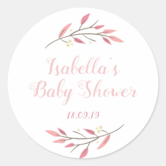 Personalisierte Babyduschkleber Runder Aufkleber
