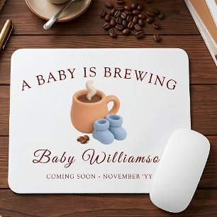 Personalisierte Babygrußkarte 'Ein Baby ist im Anf Mousepad