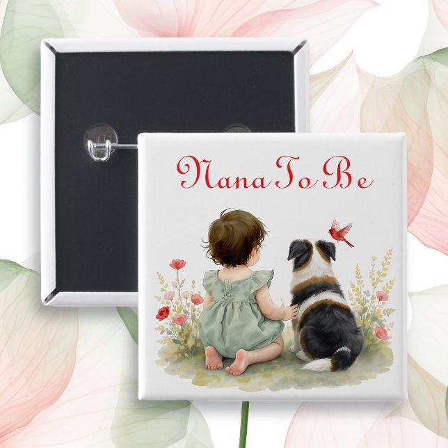 Personalisierte Babyparty | Bald Nana Button (Von Creator hochgeladen)