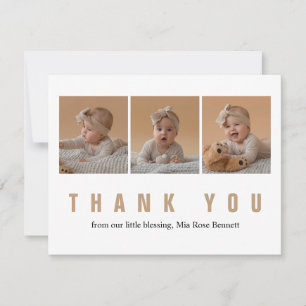 Personalisierte Babyparty-Dankeskkarte mit Foto Dankeskarte