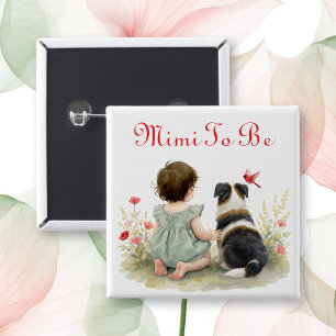 Personalisierte Babyparty Mimi To Be Button