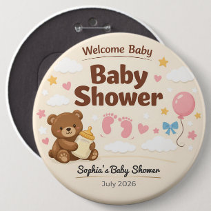 Personalisierte Babyparty-Willkommens-Baby-Ansteck Button