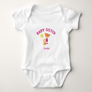 Personalisierte BabySchwester Baby Strampler