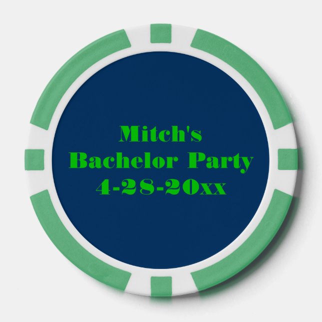 Personalisierte Bachelor-Partei Pokerchips (Vorderseite)
