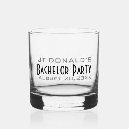 Personalisierte Bachelor-Partei Whiskyglas