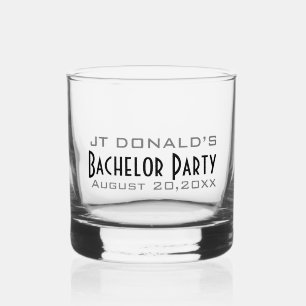 Personalisierte Bachelor-Partei Whiskyglas