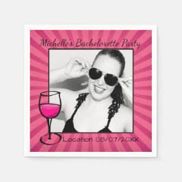 Personalisierte Bachelorette-Rahmen Serviette