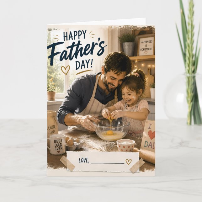 Personalisierte Backen Vatertagskarte Karte (Vorderseite)