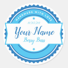 Personalisierte Bäckerei Runder Aufkleber